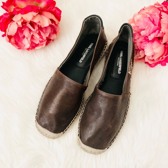 NEW | Karl Lagerfeld Paris Brown Espadrilles - Picture 3 of 9